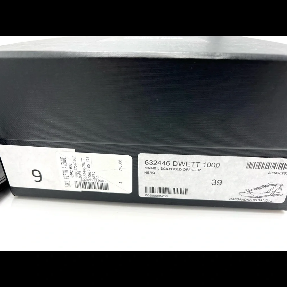 Yves Saint Laurent Black and Gold Sandals - Picture 6 of 7